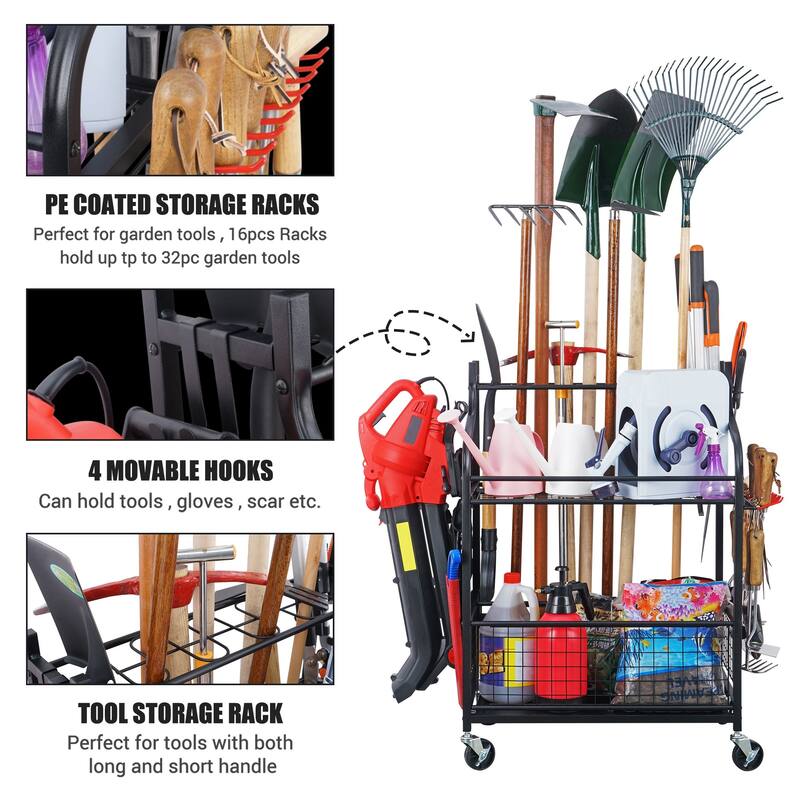 Garden Steel Tools storage Organizer Garden Tool Holders