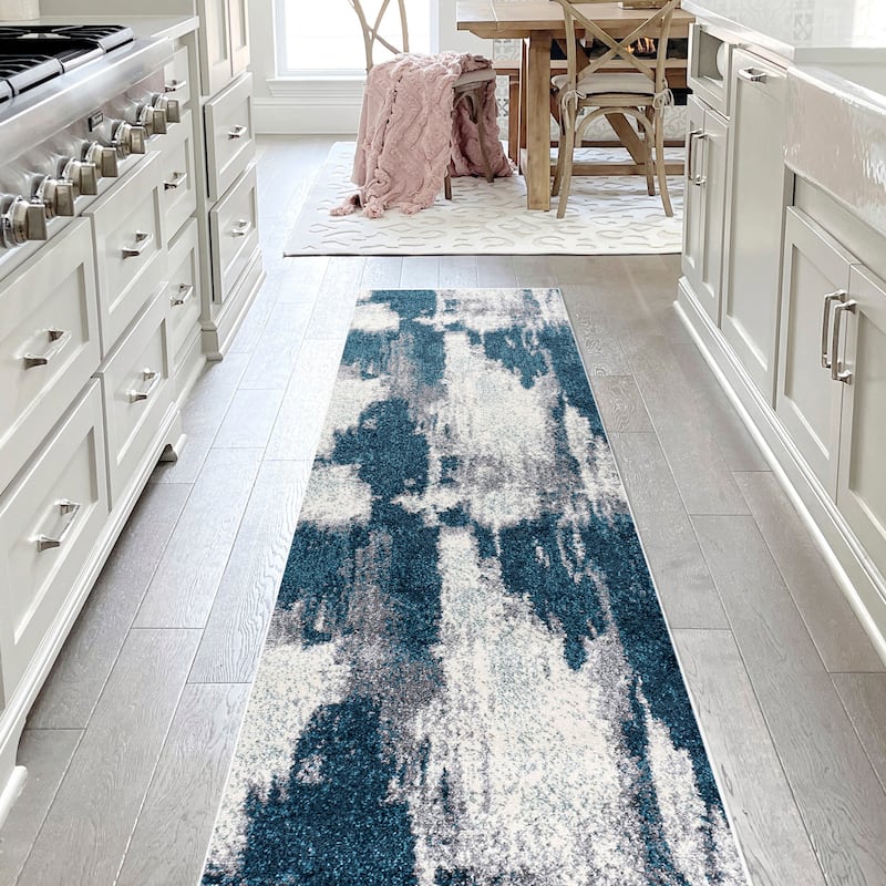 JONATHAN Y Sloane Contemporary Bohemian Abstract Marble Area Rug