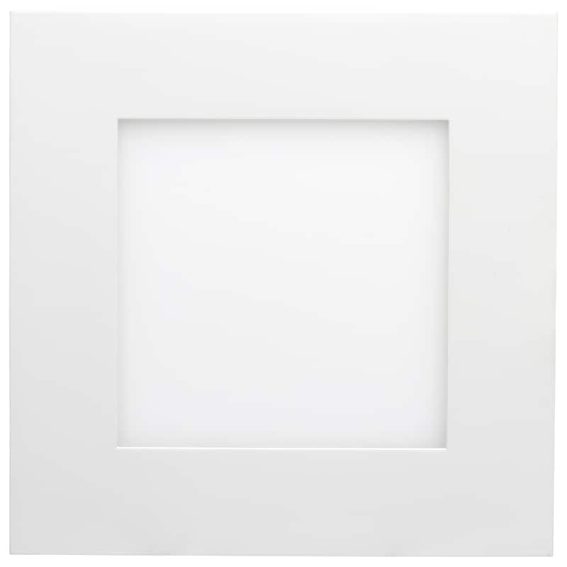 12 Watt LED Direct Wire Downlight Edge-lit 6-Inch CCT Selectable Square Remote Driver