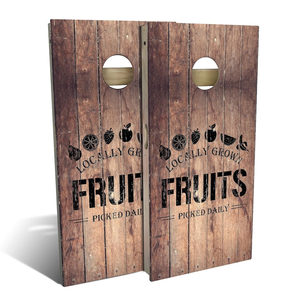 Country Living Fruit Crate Outdoor Cornhole Board Set