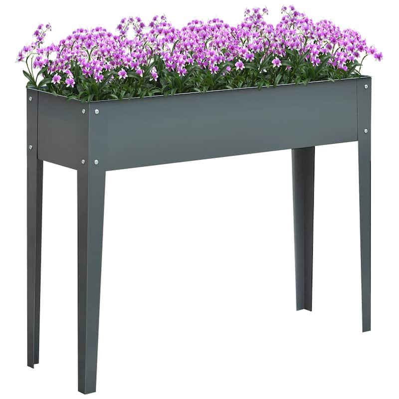 Outsunny Metal Raised Garden Bed