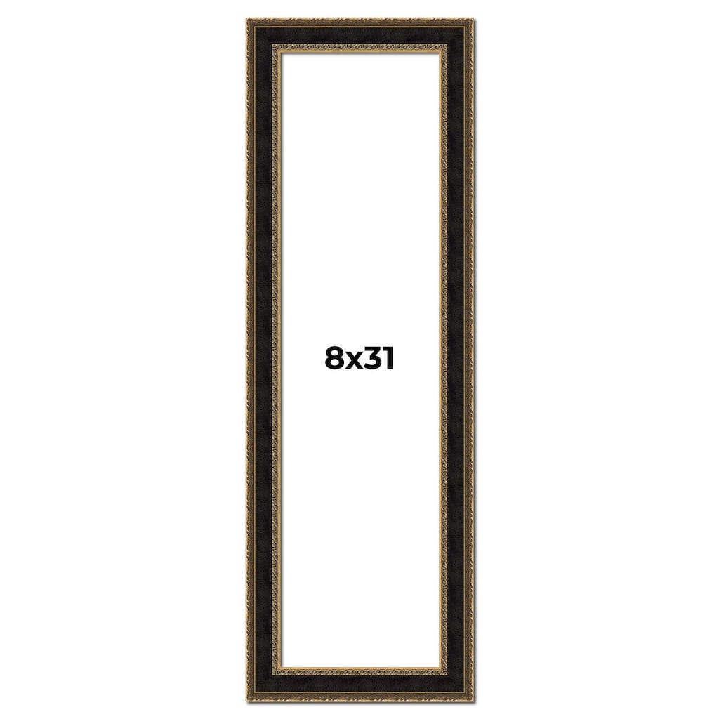 8x31 Frame Gold Antique Vintage Sold Wood Picture Frame | 1.75 Inch