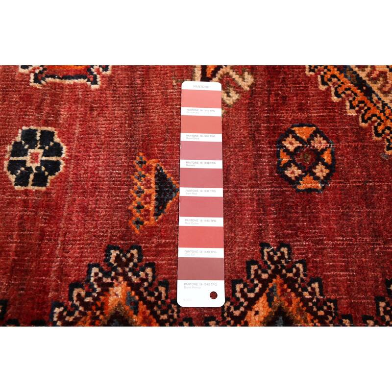 ECARPETGALLERY Hand-knotted Anatolian Vintage Dark Red Wool Rug - 4'4 x 6'4