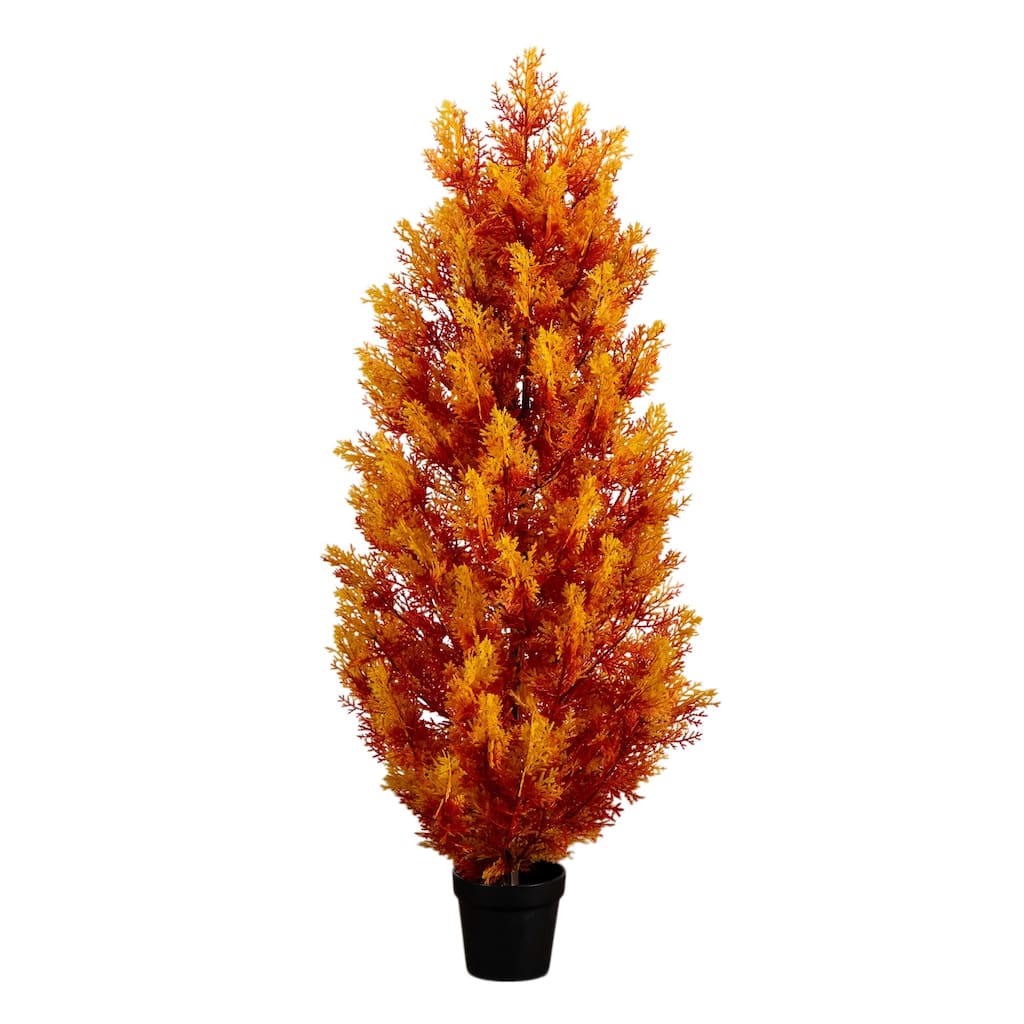 Artificial Autumn Cedar Fall Tree - 4'