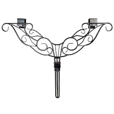 Adjustable Wreath Hanger for Door - Antler (Black) - Black
