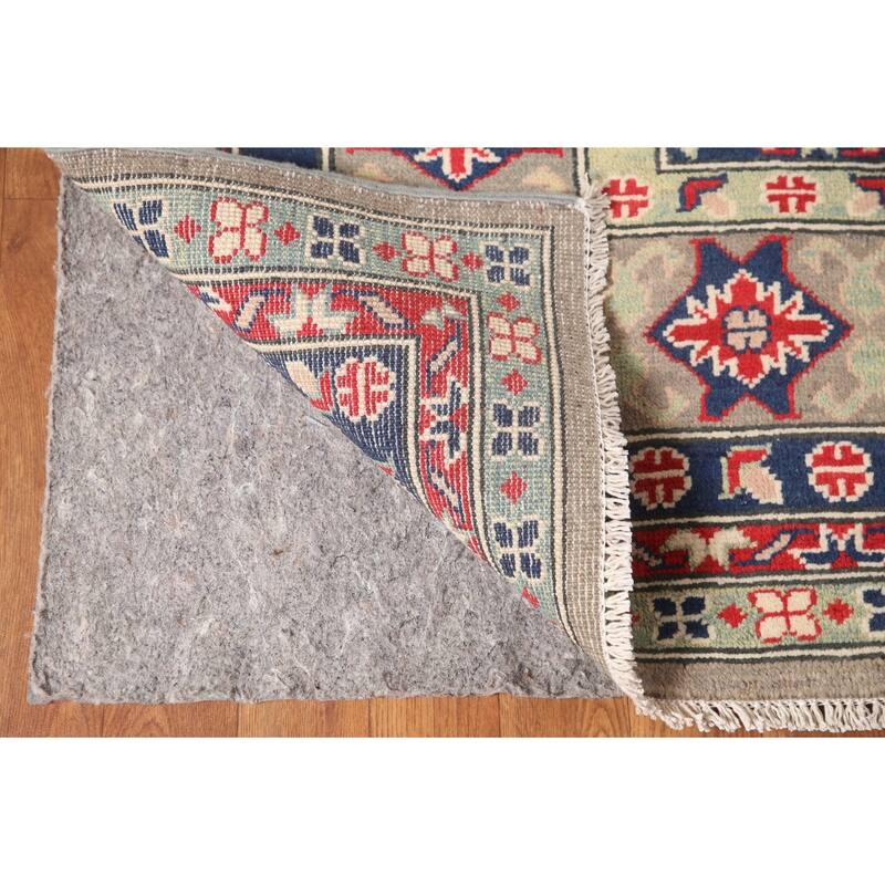 Traditional Grey Kazak Oriental Area Rug Handmade Wool Carpet - 8'7"x 11'5"