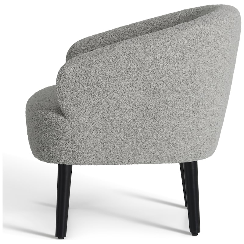 Bayville Sherpa Polyester Upholstered Faux Shearling Barrel Chair - (Set of 2)