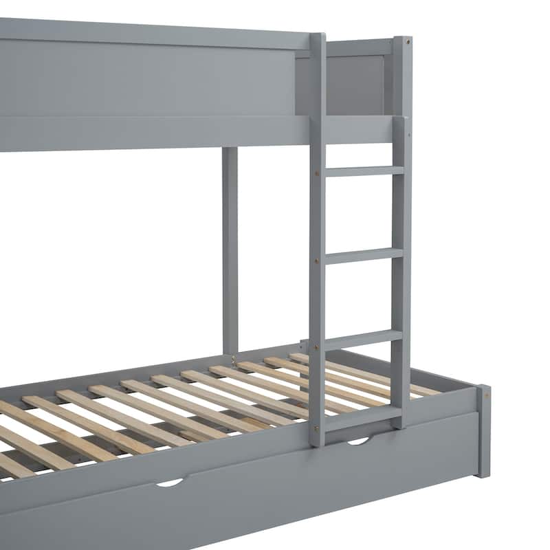 Twin Bunk Bed with Twin size Trundle