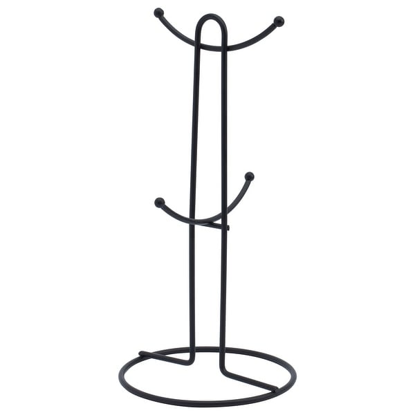 Tabletops Avenue Assorted Black White 5 piece Mug and Tree Stand