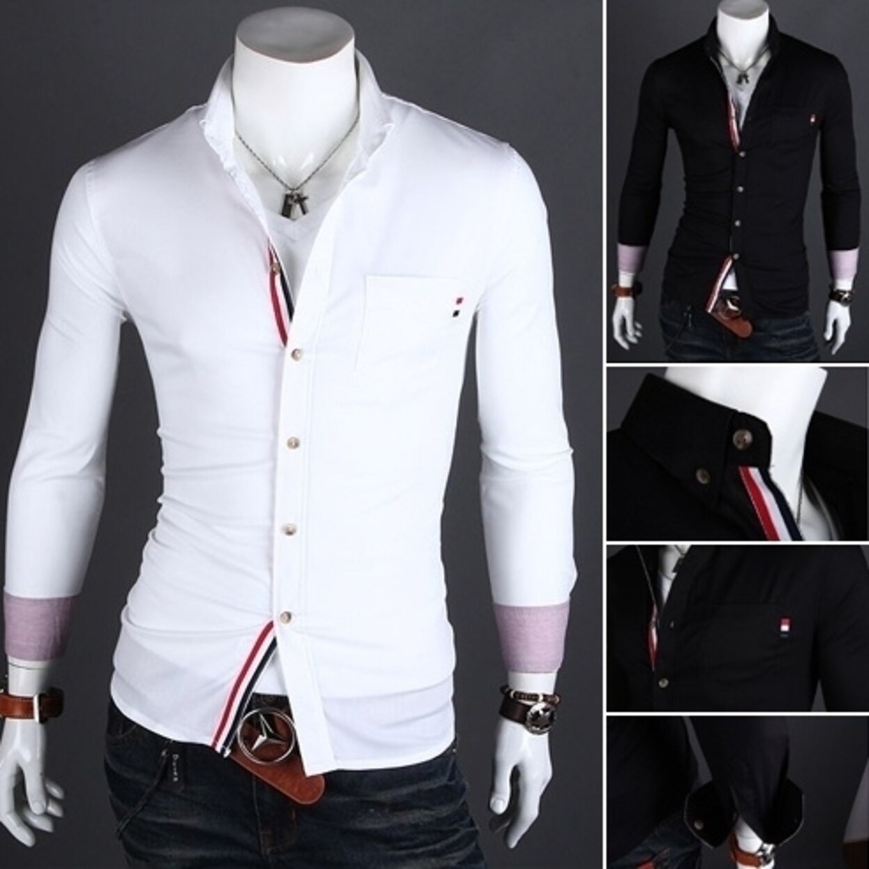 men's business casual long sleeve shirts