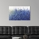 preview thumbnail 10 of 25, "Shades Of Blue Wild Flowers" Abstract Floral Landscape Canvas Wall Art