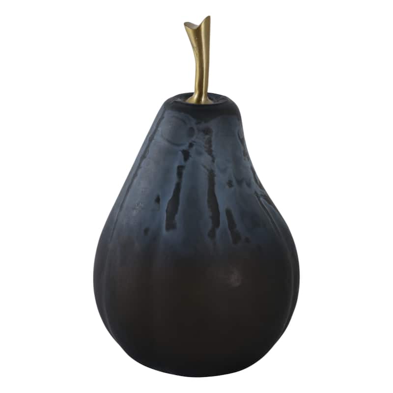 Glass Figurine Sculpture Pear Modern Home Decor Living Room Decoration