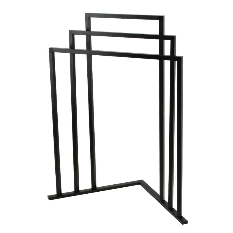 Kingston Brass Edenscape Freestanding 3-Tier Towel Rack - Matte Black