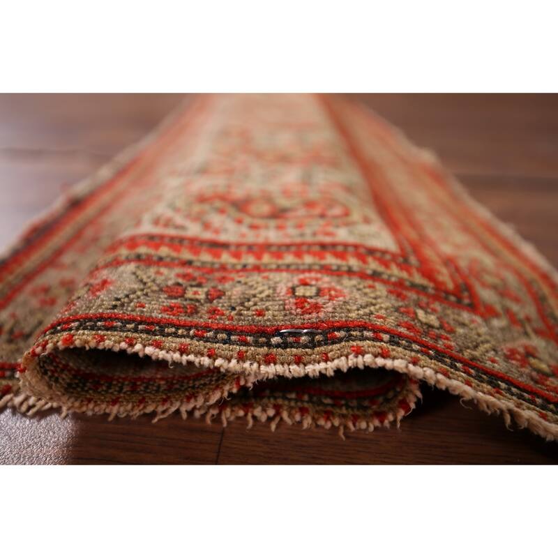 Pre-1900 Antique Senneh Vegetable Dye Foyer Wool Carpet - 1'10" x 2'11"