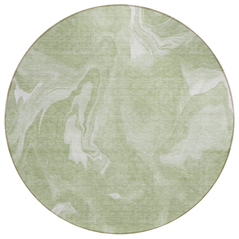 Machine Washable Indoor/ Outdoor Chantille Abstract Motion Rug