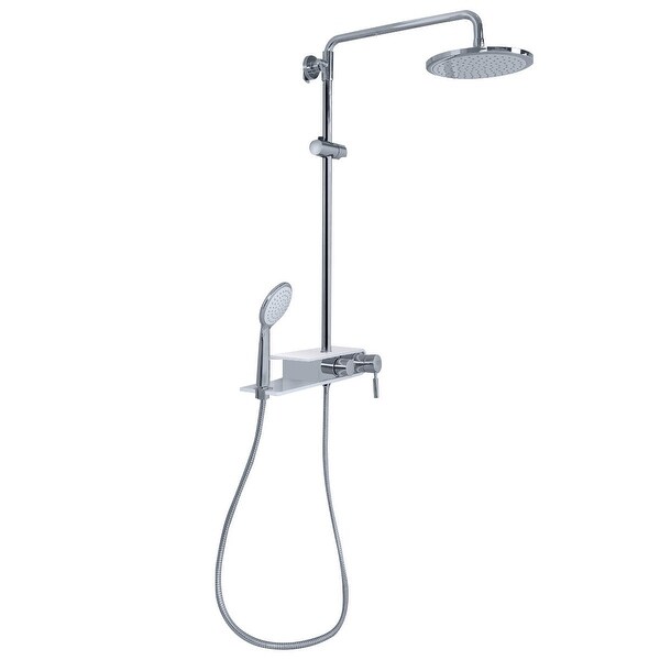 Stainless Steel Panel Rainfall Shower Column w /Hand Shower
