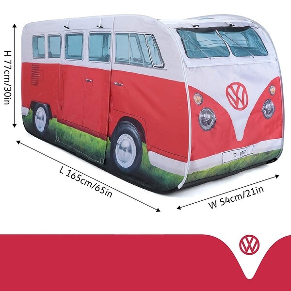 VW Licensed Range Kids Pop Up Camper Van Play Tent with Carry Bag