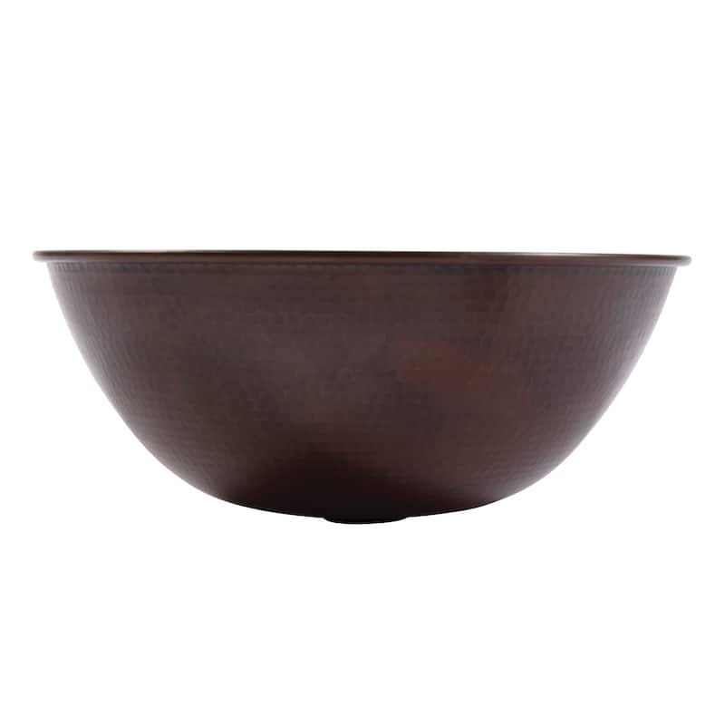 Hubble Copper 14" Round Vessel Bath Sink with Ashfield Vessel Faucet Kit