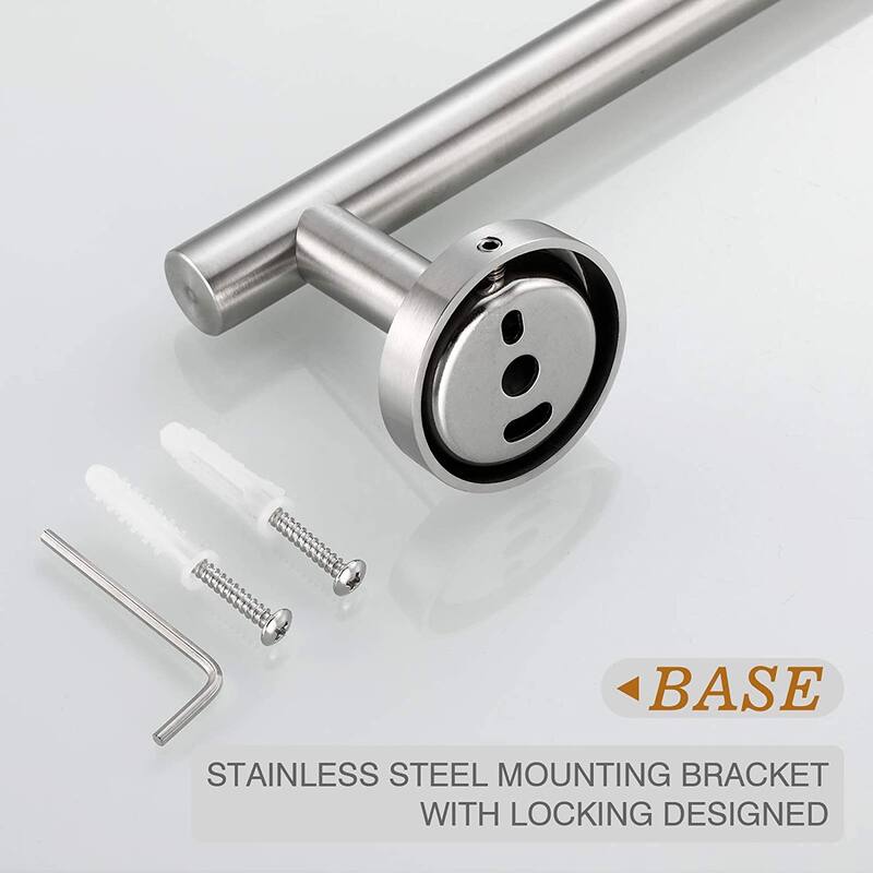 Interbath 6 Piece Stainless Steel Bathroom Towel Rack Set Wall Mount
