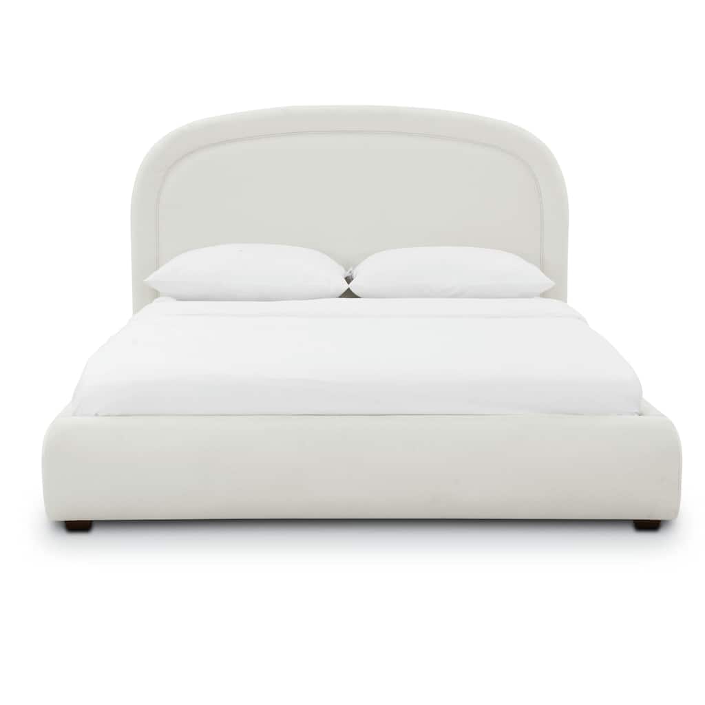 Poly & Bark Plato Queen Bed in Polar White