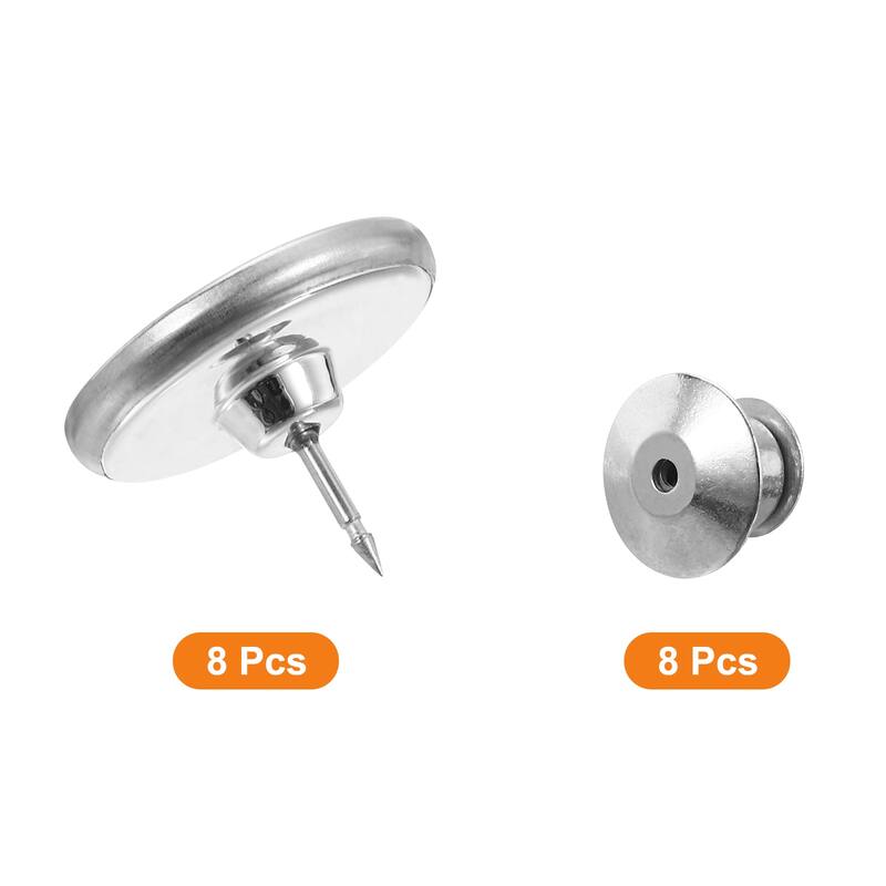 Curtain Magnets Closure, Detachable Round Magnetic Curtain Clips, 0.79" - Silver