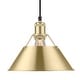 preview thumbnail 1 of 0, Yep by Golden Lighting Orwell 1-light 10in Pendant in Brushed Champagne Brass - Gold