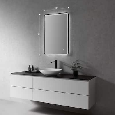 Altair Viaggi Rectangle Framed LED Lighted Wall Mirror