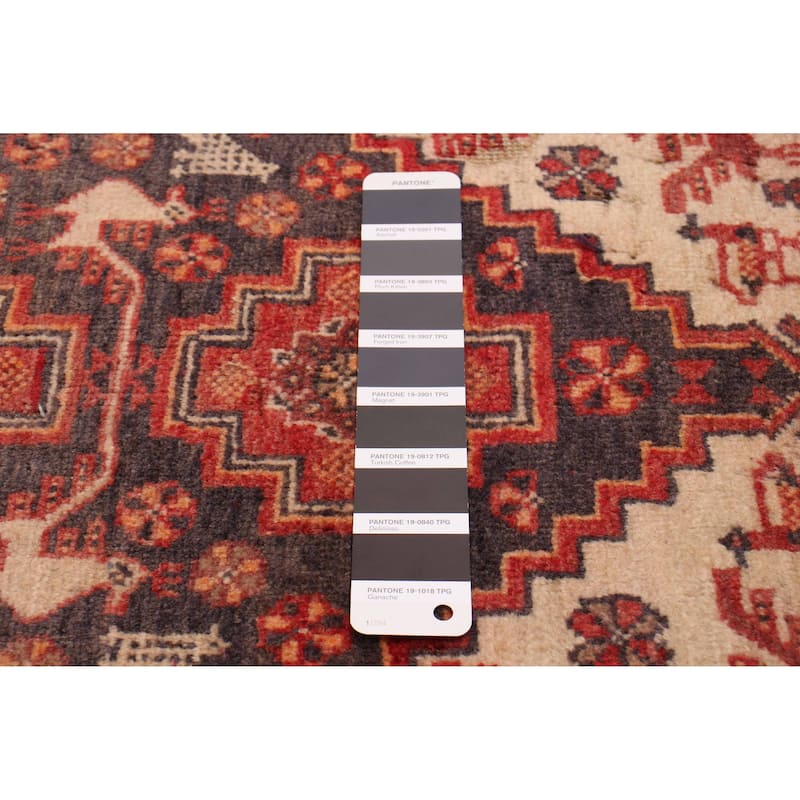 ECARPETGALLERY Hand-knotted Royal Baluch Black, Red Wool Rug - 3'3 x 6'1