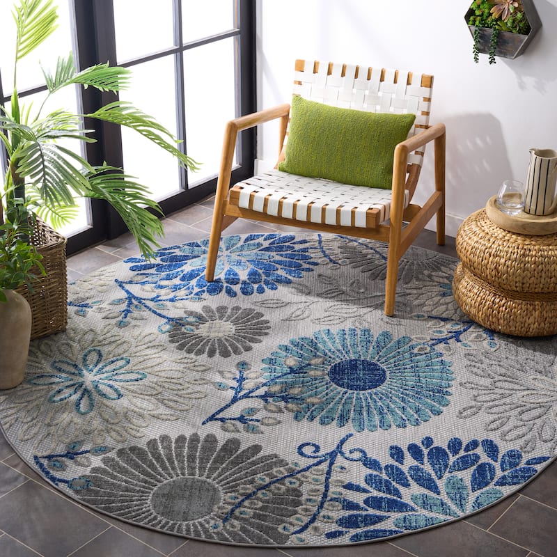 SAFAVIEH Cabana Hillechien Indoor/ Outdoor Waterproof Patio Floral Rug