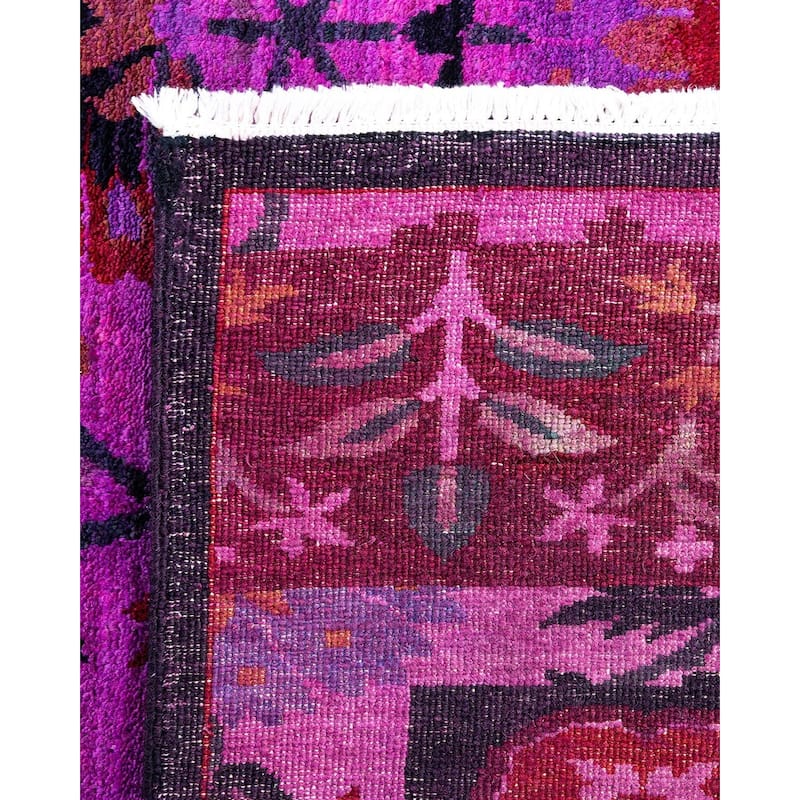 Vibrance One-of-a-Kind Hand-Knotted Area Rug - Pink, 5' 3" x 7' 5" - 5' 3" x 7' 5"