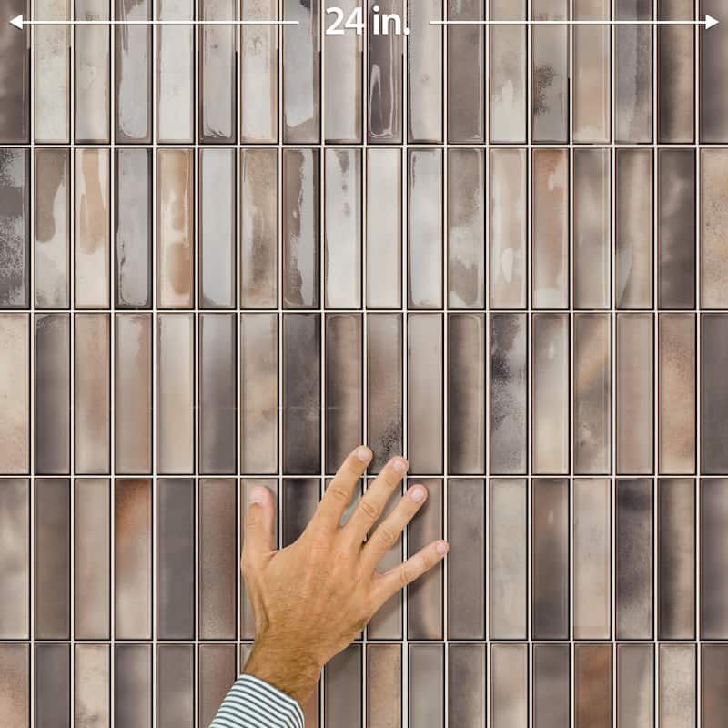 Merola Tile Borealis Greige 5-7/8" x 11-3/4" Ceramic Wall Tile