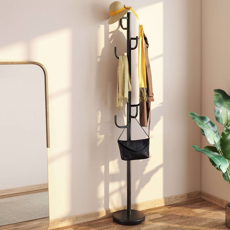 Costway Metal Coat Rack Hat Hanger Hooks Hall Entryway For Jacket