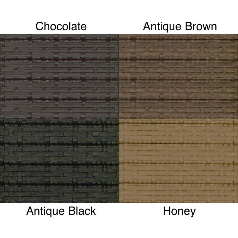 African Dining Chairs - Resin Wicker Square Back - Elegant Design - Set of 6 - 22"L x 24"W x 32"H - 22