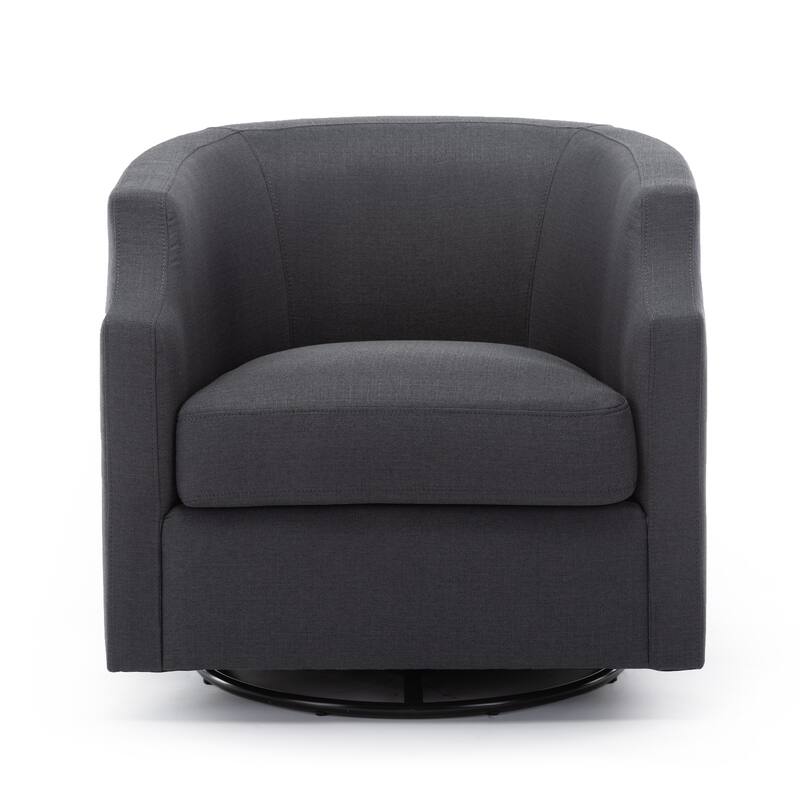 Swivel Glider Barrel Chair - Grey