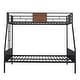 preview thumbnail 14 of 25, Modern Style Steel Frame Bunk Bed with Safety Rail, Built-in Ladder for Bedroom, Dorm, Boys, Girls, Adults