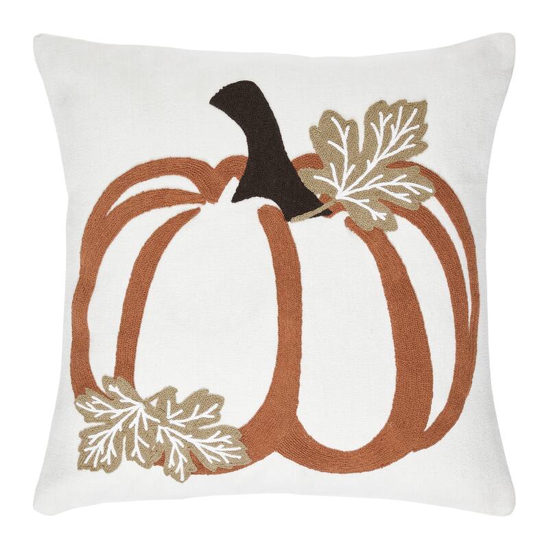 Wheat Plaid Pumpkin Pillow 18x18