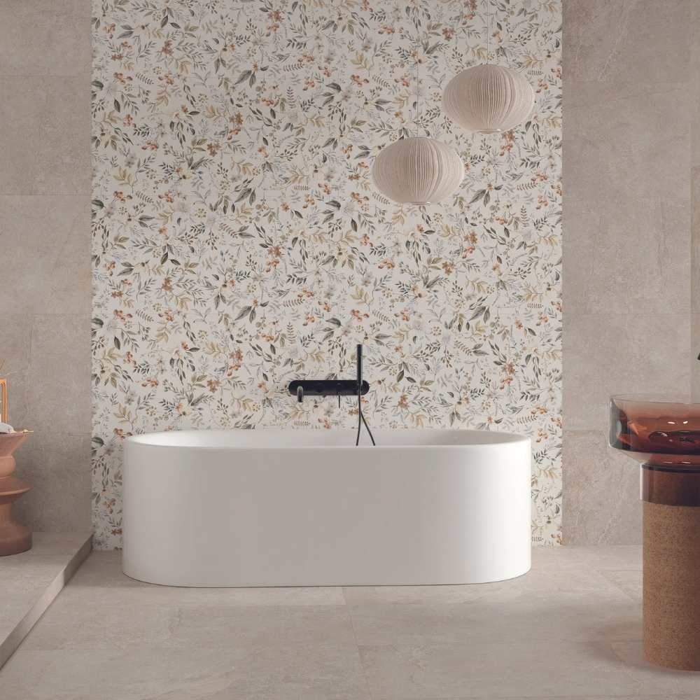 The Tile Life Idyll 24x48 Floral Patterned Porcelain Floor & Wall Tile