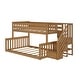 preview thumbnail 3 of 26, Max and Lily Twin over Full Low Bunk with Staircase