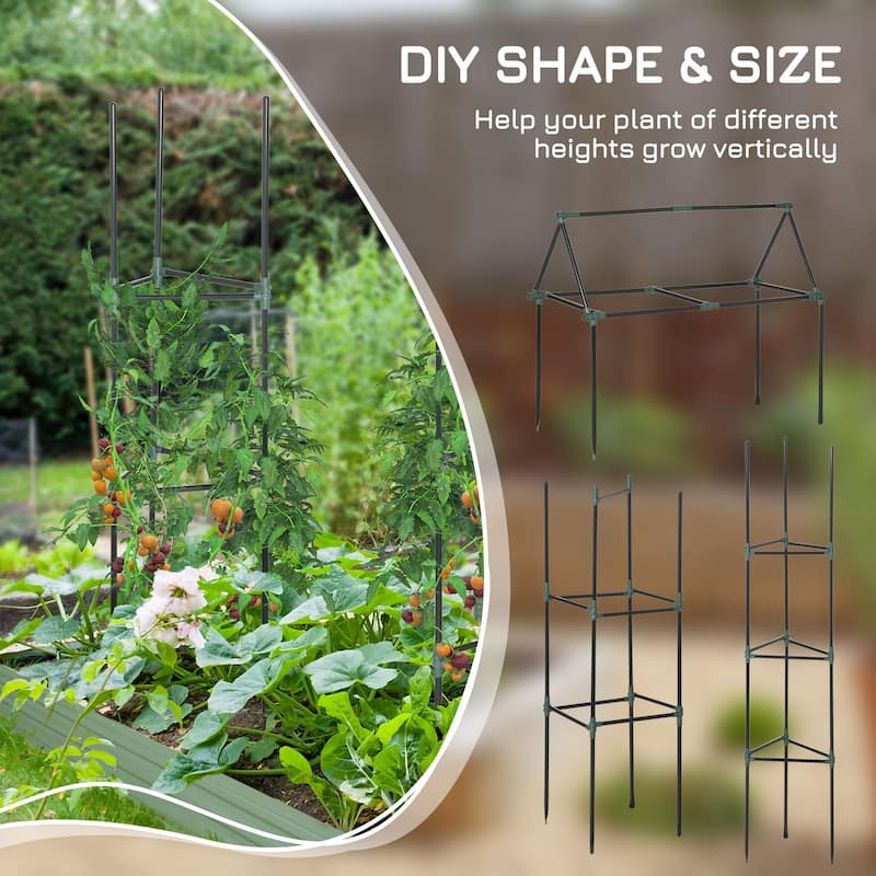 3 Pack Tomato Cage Set, 72 Inch DIY Tomato Plant SuPPort Trellis, Tomato Trellis For Climbing Vegetables, Flowers and Fruits
