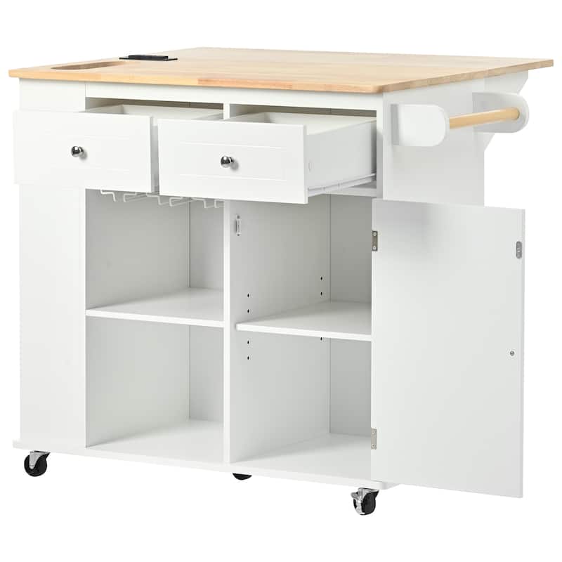 Kitchen Island with Power Outlet