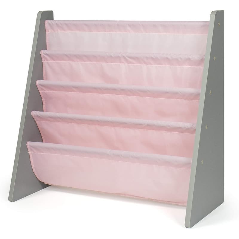 4-Tier Kids Bookshelf Premium Book Shelf with Four Deep Pockets