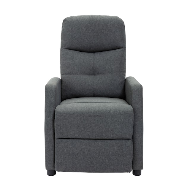 Corvus Graz Linen Push Back Recliner Living Room Accent Chair with Arm