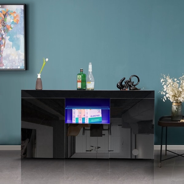Black sideboard deals with led lights