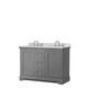 Option Dark Gray, Chrome Trim, White Carrara Marble Top