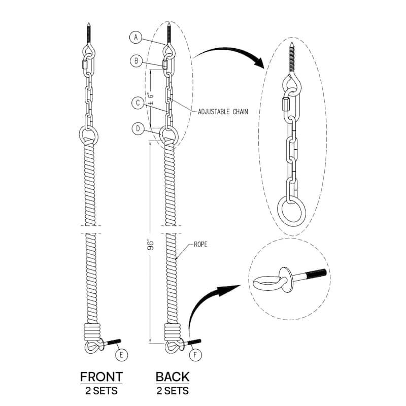 Cambridge Casual Robin Teak Patio Porch Swing Daybed FREE 4-piece Pillow