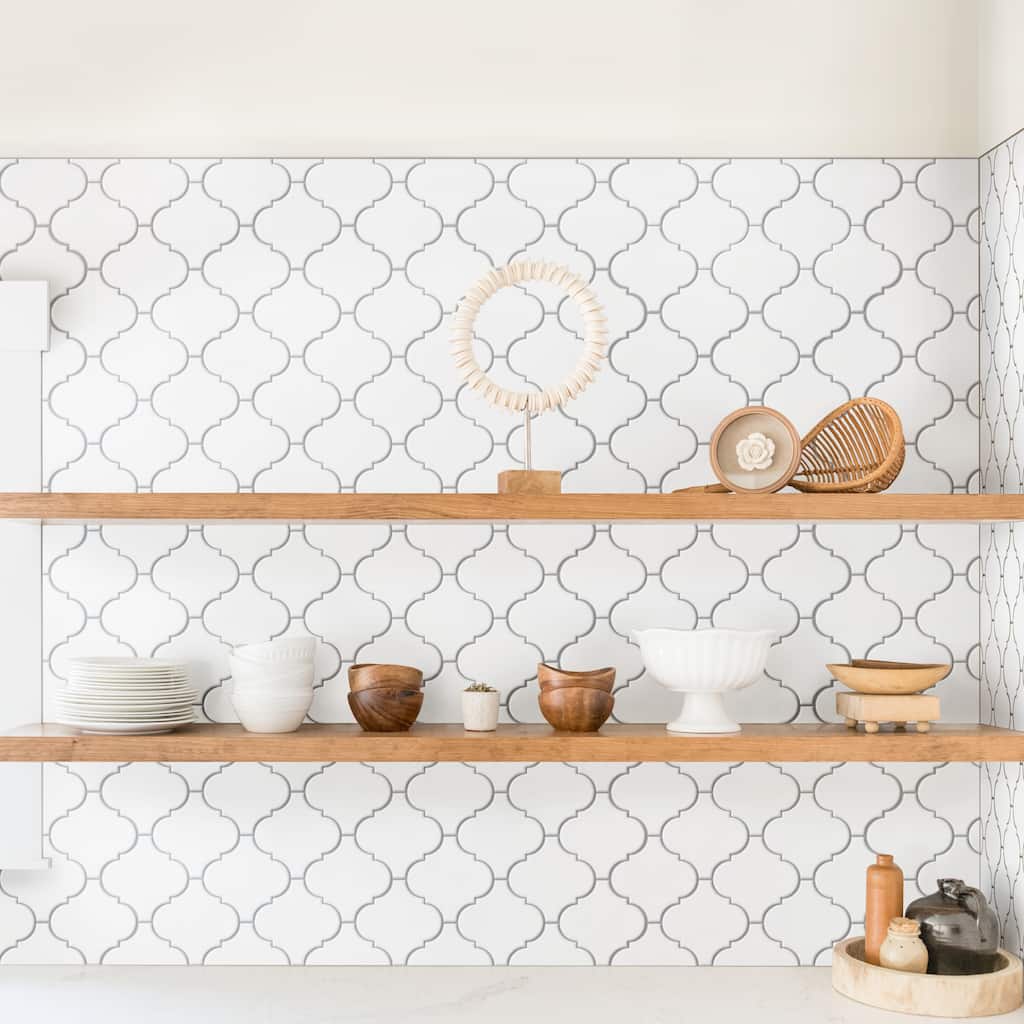 Merola Tile Provenzale Lantern White 8" x 8" Porcelain Floor and Wall Tile