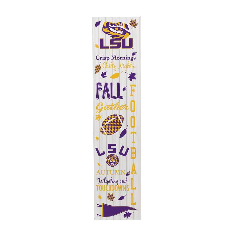 47" Double Sided Seasonal Porch Leaner, Louisiana State University - 47" x 11.25"