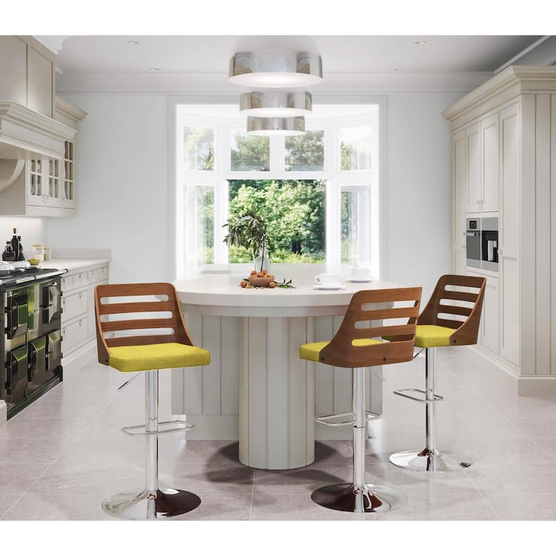 Carson Carrington Oglala Adjustable Bar Stool with Rounded Rectangle Footrest (Set of 2)