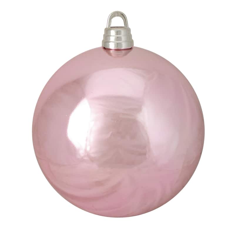 Shiny Bubblegum Pink Shatterproof Christmas Ball Ornament - Felt
