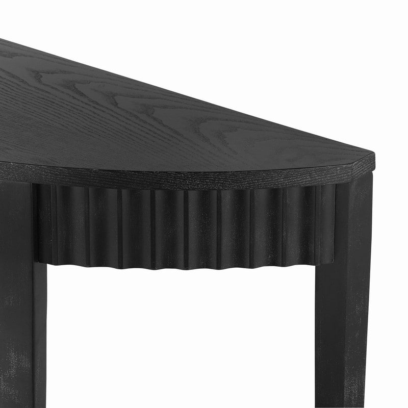 Elegant Half-Moon Entryway Table with Open Shelf for Hallways and Foyers